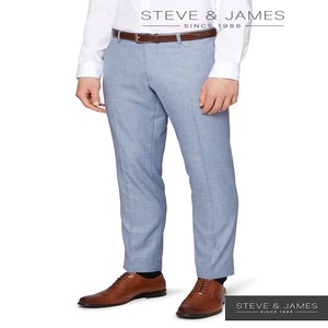 Men's Custom <b>Wool</b> Formal Trousers Anti-Wrinkle Quick Dry Lightweight Regular Fit Business Style - Product Image 1