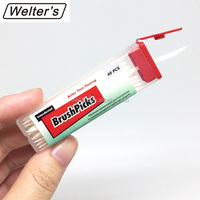 Palillos de Dientes Desechables de Plástico Taiwanés, 40 Unidades, Color Marfil, Caja de Empaque