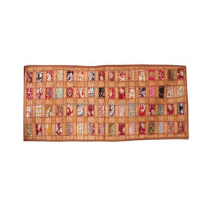 Star Supplier Hand Stitched Vintage Sari Patchwork Wall Hanging Table Runner - Product Image 1