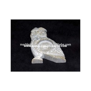 Porte-bougie en pierre ollaire, hibou, magnifique, fait à la main - Product Image 1