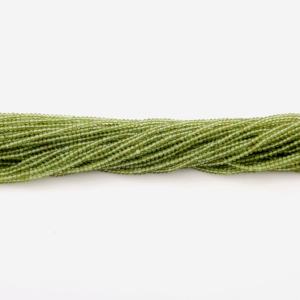 Perles de pierres précieuses en forme de rondelle à facettes bleues péridot pour brins de perles faits à la main (13 pouces de long) - Product Image 2