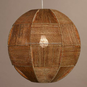 Lámpara colgante de yute Weave Orb - Product Image 1