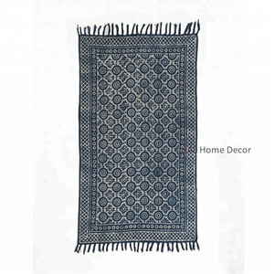 พรมปูพื้นมุสลิมแบบหนาพิมพ์ลาย,พรมผ้าฝ้ายพรมสำหรับห้องนั่งเล่นขายส่งจากอินเดีย - Product Image 1