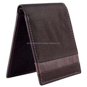 กระเป๋าสตางค์หนังผู้ชายทําด้วยมือออกแบบเอง กระเป๋าสตางค์หนังผู้ชายพับสองบานในราคาขายส่งจากโรงงาน - Product Image 1