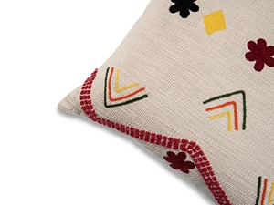 Floral embroidered pillow case at wholesale price cotton pillow covers for Sofa, Couch & patio decor 18 X 18 cushion cover - Product Image 5