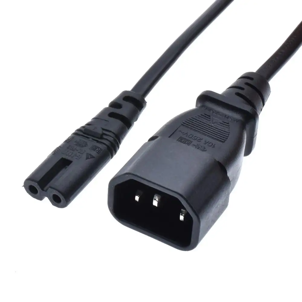 IEC C14 bis C7 Verlängerung kabel, IEC C13 bis C7 Austausch kabel, IEC 3P Stecker auf 2P Buchse Verlängerung kabel
