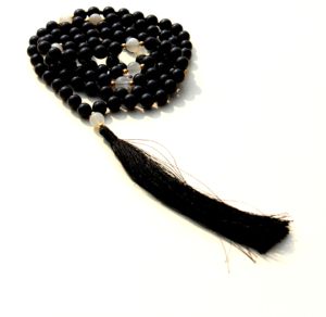 Cristal de guérison en pierre précieuse de qualité supérieure, Tourmaline naturelle de 6mm, 108 perles rondes de Mala, collier de Mala de Yoga spirituel - Product Image 4