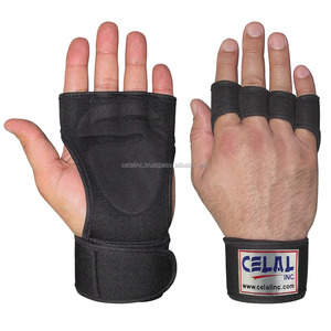 Protector de Palma Crossfit para hombre y mujer, guantes de medio dedo para levantamiento de pesas, Fitness, gimnasio, soporte de muñeca, gran oferta - Product Image 1