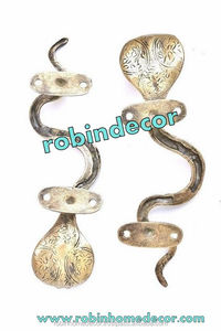Manija de puerta de latón Estilo Vintage, manilla de puerta antigua con forma de serpiente, par de decoración para el hogar - Product Image 3
