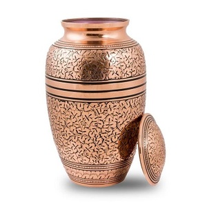 โบราณสําเร็จรูปโคลนศพแกะสลักทองแดงสีทองเหลืองโลหะโคลนศพสไตล์อเมริกัน Handcrafted ทรายเผาโคลนสําหรับเถ้า - Product Image 6