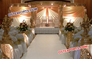 Conjunto de mandril de cristal de fibra de seis pilares, conjunto de decoración de boda - Product Image 5