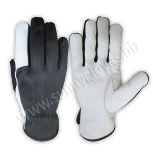 Gants de travail à assemblage complet, en cuir de chèvre, pour conducteur, gants de travail - Product Image 2