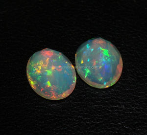Atractivo ópalo etíope piedra preciosa corte ovalado facetado ópalo par juego de piedras preciosas de color para hacer joyas - Product Image 5