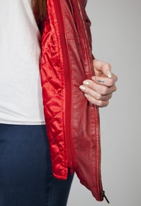 Elegante chaqueta de cuero ajustada para mujer Elegante ropa de abrigo suave ligera Perfecta para la ropa de calle urbana de primavera y otoño - Product Image 4