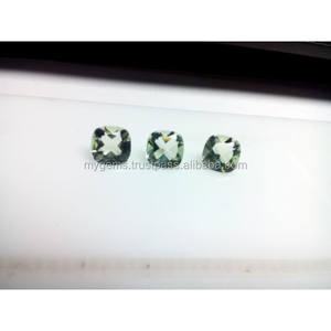 Forma de cojín de 7*7mm, amatista verde sintética, piedra preciosa suelta tratada térmicamente - Product Image 4