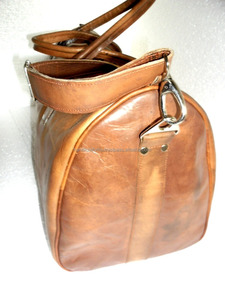 Sac de voyage en cuir de chèvre vintage marron pour bagages de cabine de voyage de week-end et sac de sport de sport grande capacité grand sac - Product Image 2