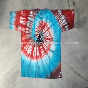 T-shirts pour hommes 100% coton tricoté, imprimés tie-dye multicolores, respirants, fournisseur en gros d'Inde - Product Image 3