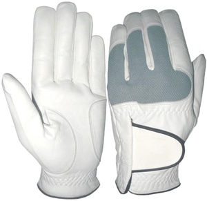 Vente en gros de gants de divertissement sportif en cuir Cabretta Gants de golf en cuir de mouton combinés avec un tissu extensible Gants de golf sur le dessus - Product Image 1