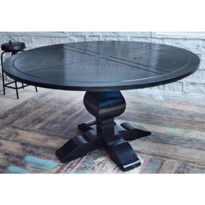 โต๊ะไม้มะม่วงทรงกลมสำหรับรับประทานอาหารสำหรับห้องครัวห้องนอนหรือห้องน้ำเฟอร์นิเจอร์ภายในบ้าน - Product Image 1