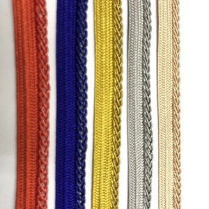 Rubans métalliques roses pour vêtements 100% polyester 24 couleurs disponibles DTM Couleur personnalisée 8 mm de largeur Origine japonaise (N°3469) - Product Image 1