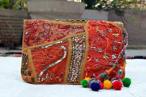 <b>Boho</b> Clutch Ladies <b>Boho</b> Hand Clutch Hippie <b>Bag</b> Indian Tribal <b>Bag</b> Ladies Fashionable Handmade Indian <b>Bags</b> Indian Embroidery <b>Bag</b> - Product Image 2
