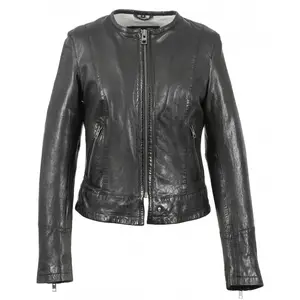 Женская облегающая Байкерская короткая мотоциклетная куртка, женская кожаная женская куртка