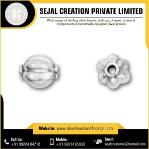 New Fashion 925 Sterling Silver Loose <b>Beads</b> India-Sourced <b>Metal</b> Jewelry From the Best Materials - Product Image 2