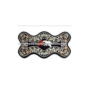 Marbre Pierre Inlay À Manger Table Tops - Product Image 1