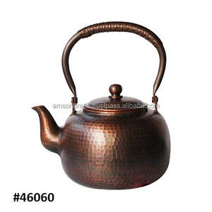 โลหะทองเหลืองและไม้จับกาต้มน้ําชากาต้มน้ําชาก้อนกาต้มน้ําชาทองแดงบริสุทธิ์สําหรับบ้านและโรงแรม - Product Image 3