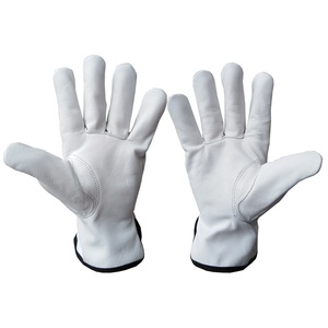 Pouce En Cuir de Chèvre Blanc Gants de Conducteur - Product Image 2