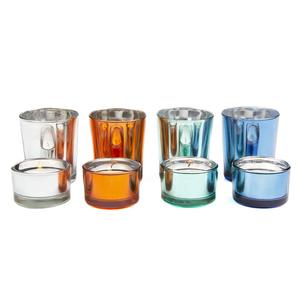 Portavelas votivo de vidrio de diferentes colores, contenedor de vela para bodas, fiestas y decoración del hogar - Product Image 1