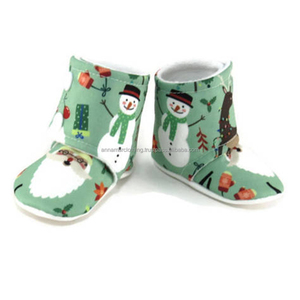 Botines de lana de bebé orgánico suave, marca personalizada de Navidad, fabricante de India, algodón, tela, recién nacido - Product Image 1