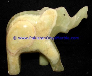 Statue d'éléphant en onyx vert sculpté sur mesure au meilleur prix - Product Image 5
