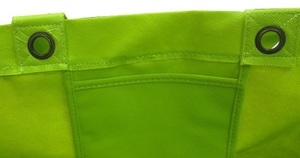 Bolsa de compras no tejida de PP reciclable KimDuc con anillo de hierro y bolsillo interior tamaño M para comestibles y uso en el mercado - Product Image 2