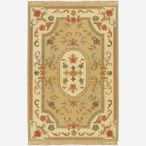 100% Indian Floral Design Wool <b>Flat</b> Weave <b>Rug</b> Plush Pile Height Machine Made - Product Image 1