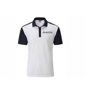 Logo personnalisé conçu pour polo col en V séchage rapide 100% polyester/coton style anti-boulochage longue longueur-220 grammes poids de tissu - Product Image 2