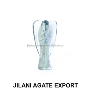 Venta al por mayor 2 pulgadas Jilani estilo bolsillo musgo ágata escultura Feng Shui ángeles tallado piedra semipreciosa artesanía Material de piedras preciosas - Product Image 4