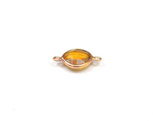 Citrine Quartz Gemstone À La Mode En Laiton Double Bail À Facettes Connecteur Coussin Forme À La Main 18K Plaqué Or 12mm 10 Pièces Bijoux - Product Image 3