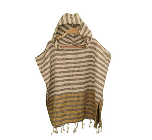 Hooded Pestemal Turkish <b>Towel</b> <b>Poncho</b> for All Sizes PNC-CAPADOKYA LILAC Hooded Kids <b>Ponchos</b> Collection - Product Image 2