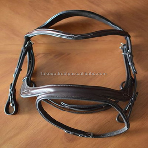 Bride de cheval équestre occidentale de logo personnalisé de haute qualité en cuir durable et élégant pour l'équitation et la course - Product Image 1