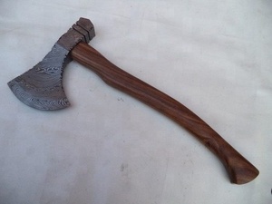 Handmade Damascus <b>Axe</b> for Outdoor <b>Camping</b> Trips Wood Handle Comfortable Grip - Product Image 3