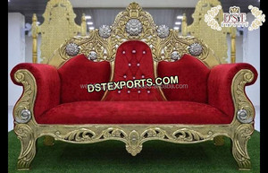 Canapé de Couple élégant, rouge, 1 pièce, siège d'amour de mariage, scène de mariage, cérémonie, luxe - Product Image 3