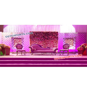 Panel de cuero para decoración de escenario de boda, decoración de escenario con flores, de cuero, Moderno - Product Image 1