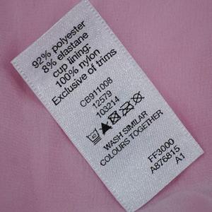 Étiquettes personnalisées imprimées en satin pour les instructions d'entretien des maillots de bain, à repasser sur les vêtements - Product Image 3