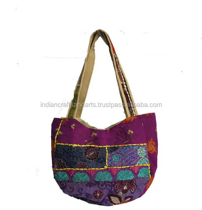 Indian Hand Carry Women Fashion Bags Embroidery Handbag Women Tote Designer Shoulder Boho Beach Tote Bag