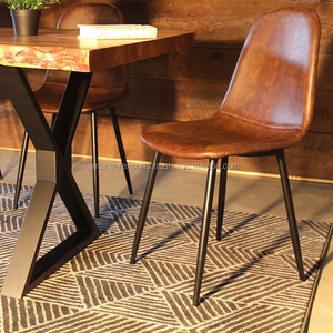 Habitación industrial Silla de comedor de cuero - Product Image 2