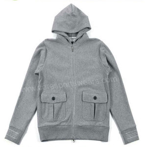 Sudadera con capucha para mujer, con bolsillos delanteros y cremallera, servicio OEM, logotipo personalizado, de buena calidad, Color gris, colección de moda, 2022 - Product Image 1