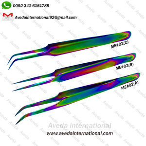 Pinzas y Tijeras para Extensión de Pestañas de Acero Inoxidable con Logotipo Personalizado Arcoíris - Herramientas de Precisión Antiestáticas y Duraderas para Pestañas - Product Image 3