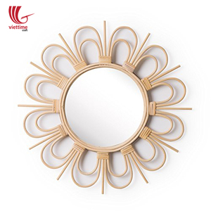Decorativo espejo de mimbre para casa de mimbre, espejo de la pared - Product Image 2