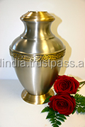 Gold & Black Brass <b>Funeral</b> Urns by Brassworld India <b>Funeral</b> <b>SUpplies</b> - Product Image 2